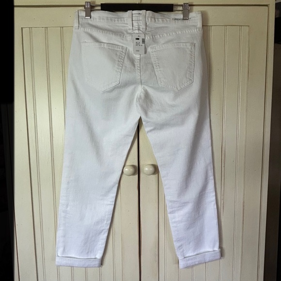 Current Elliott The Fling Slim Boyfriend Jean Sugar White Denim Sz 27 NWT - Picture 9 of 15
